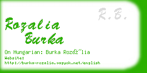 rozalia burka business card